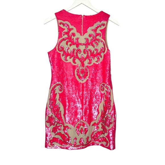 Needle & Thread Sequin Motif Shift Dress Pink Size 8 - Picture 3 of 12